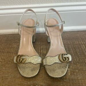 Gucci Marmont High Block Heel Sandals size 39